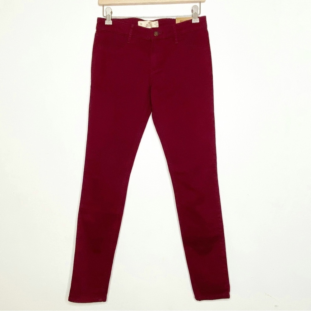 Hollister Super Skinny wine/red jeans NWT